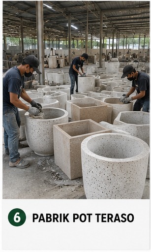 pabrik tempat jual pot teraso