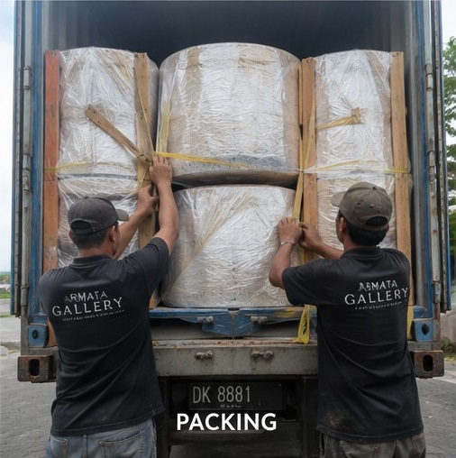packing pengiriman pot teraso