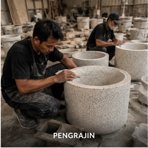 pengrajin pot teraso bterazo