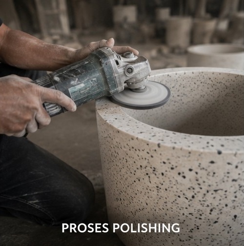 proses finishing pot teraso